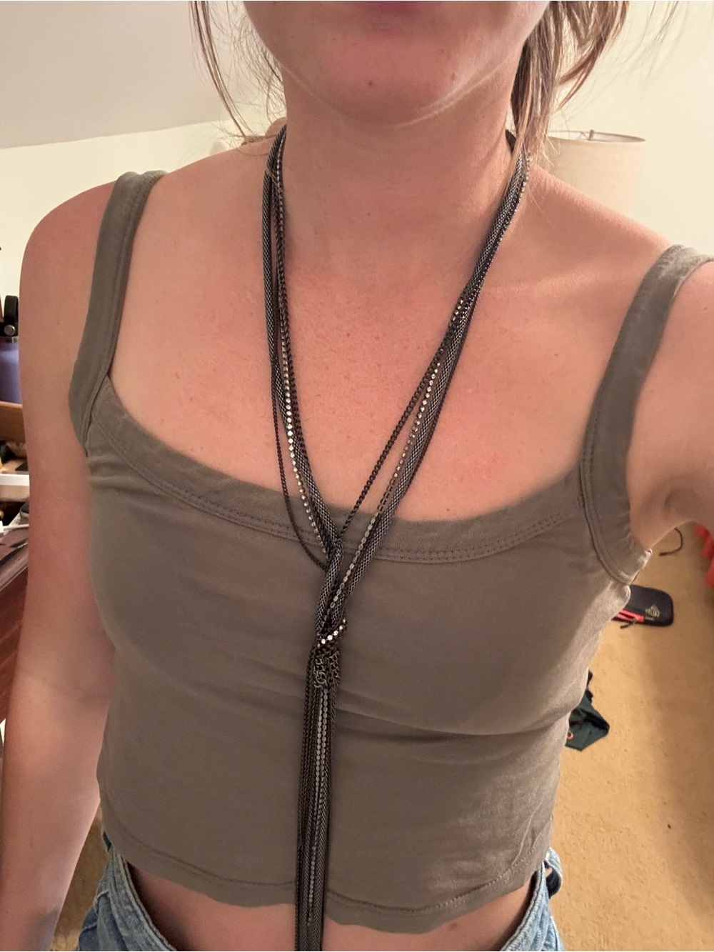 Layered Black Tassel Necklace - Women Jewelry